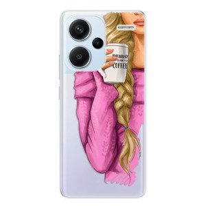 Odolné silikonové pouzdro iSaprio - My Coffe and Blond Girl - Xiaomi Redmi Note 13 Pro+ 5G