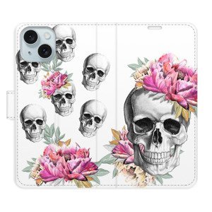 Flipové pouzdro iSaprio - Crazy Skull - iPhone 15