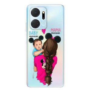 Odolné silikonové pouzdro iSaprio - Mama Mouse Brunette and Boy - Honor X7a