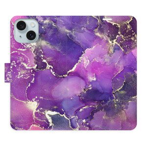 Flipové pouzdro iSaprio - Purple Marble - iPhone 15