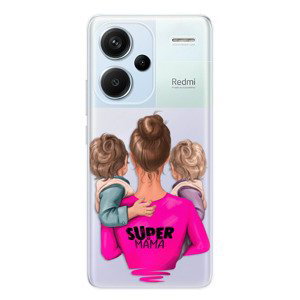 Odolné silikonové pouzdro iSaprio - Super Mama - Two Boys - Xiaomi Redmi Note 13 Pro+ 5G