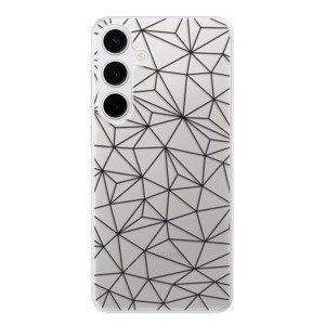 Odolné silikonové pouzdro iSaprio - Abstract Triangles 03 - black - Samsung Galaxy S24+