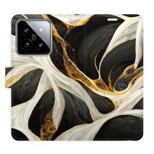 Flipové pouzdro iSaprio - BlackGold Marble - Xiaomi 14