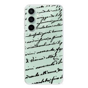 Odolné silikonové pouzdro iSaprio - Handwriting 01 - black - Samsung Galaxy S23 FE