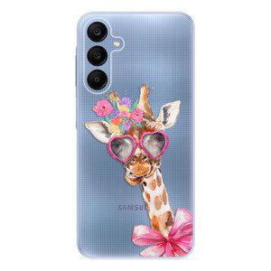 Odolné silikonové pouzdro iSaprio - Lady Giraffe - Samsung Galaxy A25 5G