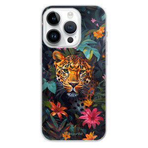 Odolné silikonové pouzdro iSaprio - Flower Jaguar - iPhone 15 Pro