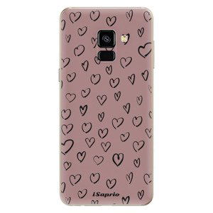 Odolné silikonové pouzdro iSaprio - Heart Dark - Samsung Galaxy A8 2018