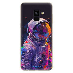 Odolné silikonové pouzdro iSaprio - Neon Astronaut - Samsung Galaxy A8 2018