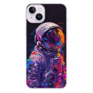 Odolné silikonové pouzdro iSaprio - Neon Astronaut - iPhone 14 Plus