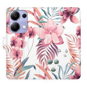 Flipové pouzdro iSaprio - Pink Flowers 02 - Xiaomi Redmi Note 13 Pro