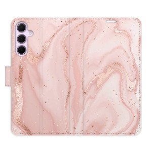 Flipové pouzdro iSaprio - RoseGold Marble - Samsung Galaxy A35 5G