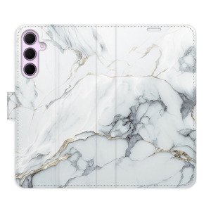 Flipové pouzdro iSaprio - SilverMarble 15 - Samsung Galaxy A55 5G