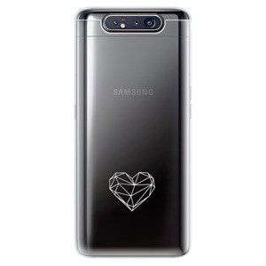 Odolné silikonové pouzdro iSaprio - čiré - Digital Love - Samsung Galaxy A80