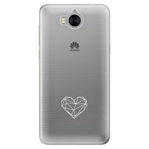 Odolné silikonové pouzdro iSaprio - čiré - Digital Love - Huawei Y5 2017 / Y6 2017