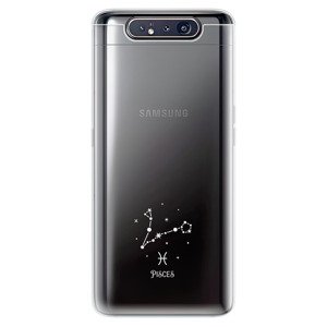 Odolné silikonové pouzdro iSaprio - čiré - Ryby - Samsung Galaxy A80