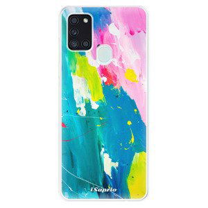 Odolné silikonové pouzdro iSaprio - Abstract Paint 04 - Samsung Galaxy A21s
