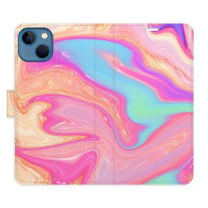 Flipové pouzdro iSaprio - Abstract Paint 07 - iPhone 13
