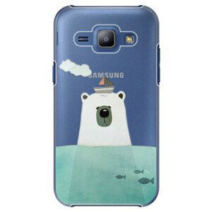 Plastové pouzdro iSaprio - Bear With Boat - Samsung Galaxy J1