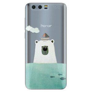 Odolné silikonové pouzdro iSaprio - Bear With Boat - Huawei Honor 9