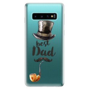 Odolné silikonové pouzdro iSaprio - Best Dad - Samsung Galaxy S10