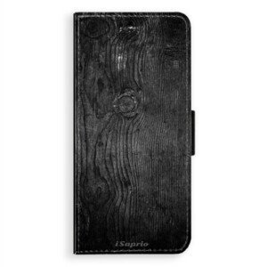 Flipové pouzdro iSaprio - Black Wood 13 - Samsung Galaxy A8 Plus