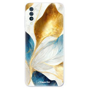 Odolné silikonové pouzdro iSaprio - Blue Leaves - Samsung Galaxy A50