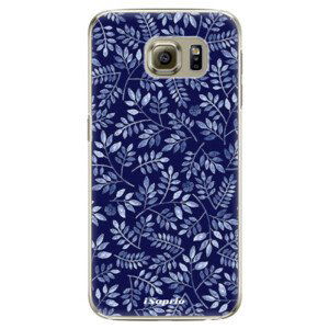 Plastové pouzdro iSaprio - Blue Leaves 05 - Samsung Galaxy S6 Edge