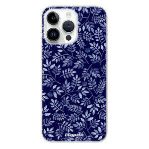 Odolné silikonové pouzdro iSaprio - Blue Leaves 05 - iPhone 15 Pro Max