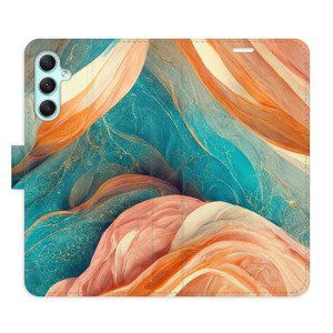 Flipové pouzdro iSaprio - Blue and Orange - Samsung Galaxy A34 5G