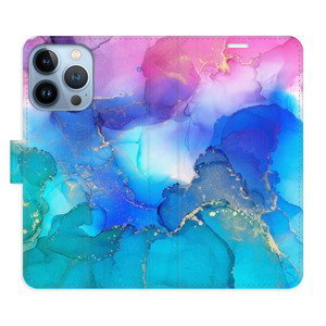 Flipové pouzdro iSaprio - BluePink Paint - iPhone 13 Pro