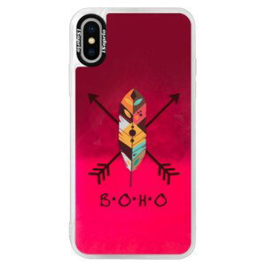 Neonové pouzdro Pink iSaprio - BOHO - iPhone X