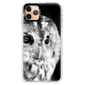 Silikonové pouzdro Bumper iSaprio - BW Owl - iPhone 11 Pro Max