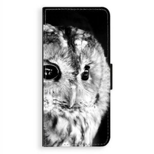 Flipové pouzdro iSaprio - BW Owl - Samsung Galaxy A8 Plus