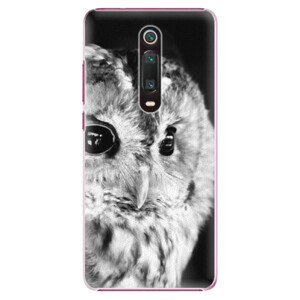 Plastové pouzdro iSaprio - BW Owl - Xiaomi Mi 9T