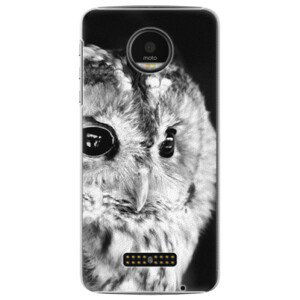 Plastové pouzdro iSaprio - BW Owl - Lenovo Moto Z