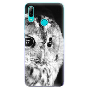 Odolné silikonové pouzdro iSaprio - BW Owl - Huawei P Smart 2019