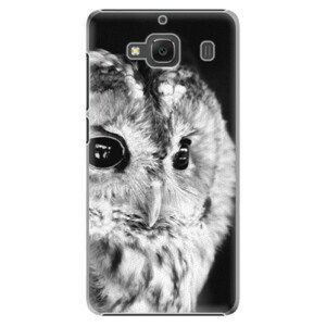 Plastové pouzdro iSaprio - BW Owl - Xiaomi Redmi 2