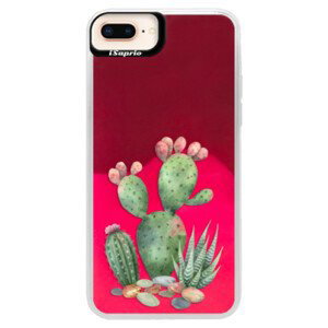 Neonové pouzdro Pink iSaprio - Cacti 01 - iPhone 8 Plus