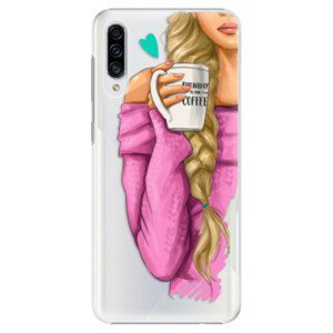 Plastové pouzdro iSaprio - My Coffe and Blond Girl - Samsung Galaxy A30s