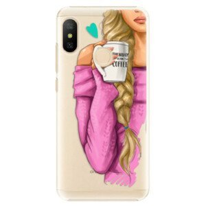 Plastové pouzdro iSaprio - My Coffe and Blond Girl - Xiaomi Mi A2 Lite