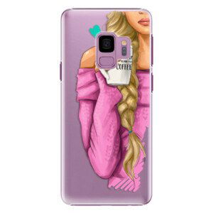 Plastové pouzdro iSaprio - My Coffe and Blond Girl - Samsung Galaxy S9