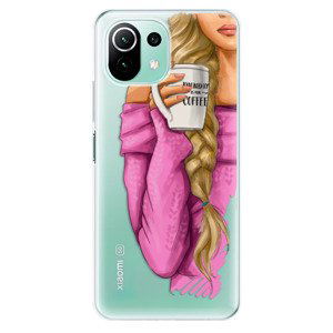 Odolné silikonové pouzdro iSaprio - My Coffe and Blond Girl - Xiaomi Mi 11 Lite