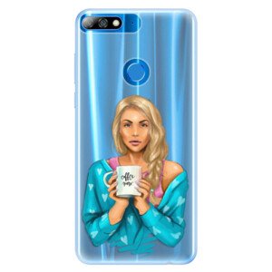 Silikonové pouzdro iSaprio - Coffe Now - Blond - Huawei Y7 Prime 2018