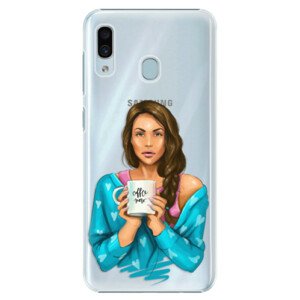 Plastové pouzdro iSaprio - Coffe Now - Brunette - Samsung Galaxy A20