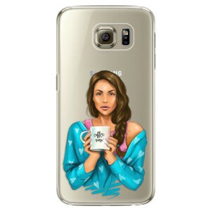 Plastové pouzdro iSaprio - Coffe Now - Brunette - Samsung Galaxy S6 Edge Plus