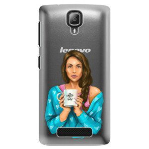 Plastové pouzdro iSaprio - Coffe Now - Brunette - Lenovo A1000