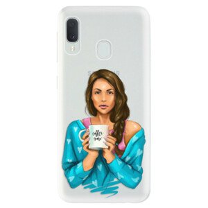 Odolné silikonové pouzdro iSaprio - Coffe Now - Brunette - Samsung Galaxy A20e