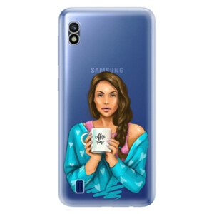 Odolné silikonové pouzdro iSaprio - Coffe Now - Brunette - Samsung Galaxy A10