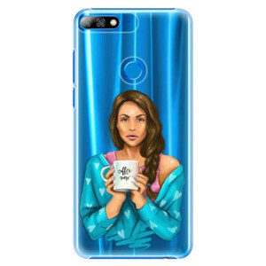 Plastové pouzdro iSaprio - Coffe Now - Brunette - Huawei Y7 Prime 2018