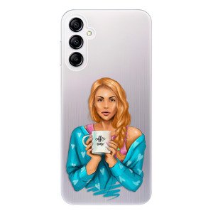 Odolné silikonové pouzdro iSaprio - Coffe Now - Redhead - Samsung Galaxy A14 / A14 5G